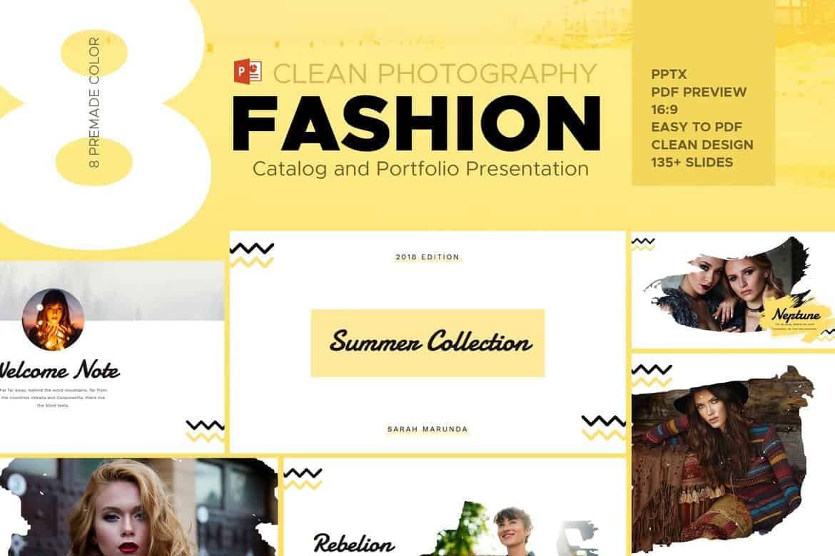 Minimal Fashion & Photography PowerPoint Template